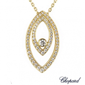 Chopard 18k Yellow Gold Diamond Drop Pendant 79/5655-0001